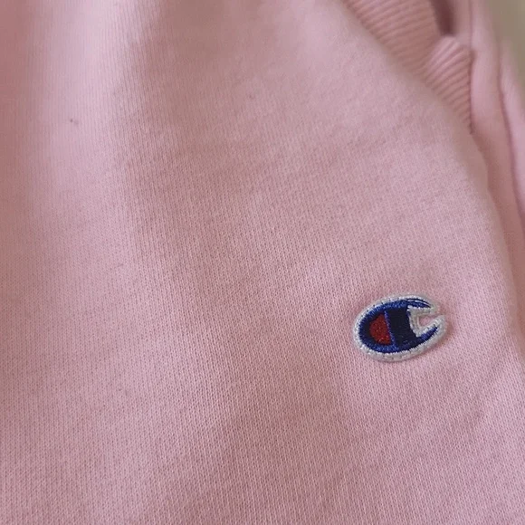 Champion Joggers Sweatpants Graphic Logo Elastic Waist Front Pockets Pink Small - Picture 9 of 16